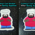 Chef Contour Cut Sticker before and after