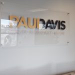 Paul Davis Acrylic Stand Off Office Lobby Sign